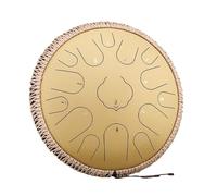 LVYUDS 15 Tone Tongue Drum Set, 12 Inch/13 Inch/14 Inch Portable Handpan Drum Set for Adults, Steel Tongue Drum Set with Drum Kit And Drumsticks, Etc.(Gold,14 inch)