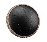 LVYUDS 15 Tone Tongue Drum Set, 12 Inch/13 Inch/14 Inch Portable Handpan Drum Set for Adults, Steel Tongue Drum Set with Drum Kit And Drumsticks, Etc.(Black,14 inch)