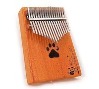 LVYUDS 17-Tone Solid Wood Kalimba, Cute Panda Pattern Thumb Piano Set, Mahogany/Nanzhu Finger Piano (Color : A)