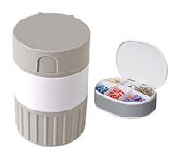 LVYUDS 2pcs Portable Pill Crusher Storage Box Weekly Pill Cutter for Travel Office Workers Pill Splitter for Large Small Tablet for Pets Children