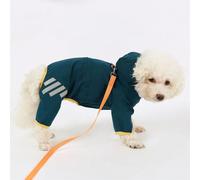 LVYUDS 4-Legged All-Inclusive Dog Raincoat Large/Medium/Small Dogs Reflective Hooded Dog Rain Jacket Tow Hole Design Rain Snow Walking Travelling(Blue,L)