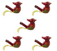 LVYUDS 5 Pcs Water Bird Whistle, Ceramic with Rope Music Bird Call Whistle Suitable for Water Park Children's Gift Parties(Color:E)