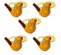 LVYUDS 5 Pcs Water Bird Whistle, Ceramic with Rope Music Bird Call Whistle Suitable for Water Park Children's Gift Parties(Color:G)