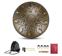 LVYUDS 6 Inch Dolphin Tongue Drum Percussion Instrument, Portable Handpan Drum with Non-Slip Bottom, Easy To Learn Steel Tongue Drum Set(Brown)