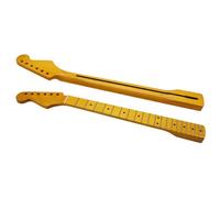 LVYUDS 6 String Left Handed Guitar Neck, 2.2 Inch Wide Yellow Gloss Maple Guitar Neck, for ST Electric Guitar Necks Replacement(21 items)