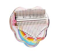 LVYUDS Acrylic Kalimba, 17-tone Simple Thumb Piano, 21-tone Crystal Beginners Transparent Finger Piano (Color : E, Size : 21 keys)