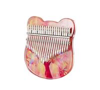 LVYUDS Acrylic Kalimba, Bear-shaped Painted Thumb Piano, Finger Piano Suitable For Adults/beginners, With Storage Bag (Color : Orange, Size : 21keys)