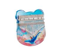 LVYUDS Acrylic Kalimba, Bear-shaped Painted Thumb Piano, Finger Piano Suitable For Adults/beginners, With Storage Bag (Color : Blue, Size : 21keys)