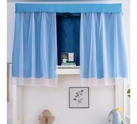 LVYUDS Blackout Bunk Bed Tent 3-Layer Fabric Bunk Bed Curtains Universal for Offices Dust-Proof Loft Bed Curtains Soundproof for Naps(Curtain*2,1.2M_BLUE B)