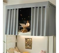 LVYUDS Blackout Bunk Bed Tent 3-Layer Fabric Bunk Bed Curtains Universal for Offices Dust-Proof Loft Bed Curtains Soundproof for Naps(Curtain*2+top,1.2M_GRAY A)