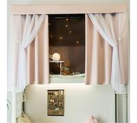 LVYUDS Blackout Bunk Bed Tent 3-Layer Fabric Bunk Bed Curtains Universal for Offices Dust-Proof Loft Bed Curtains Soundproof for Naps(Curtain*3,1.2M_PINK B)