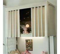 LVYUDS Blackout Bunk Bed Tent 3-Layer Fabric Bunk Bed Curtains Universal for Offices Dust-Proof Loft Bed Curtains Soundproof for Naps(Curtain*2+top,1.2M_BEIGE A)