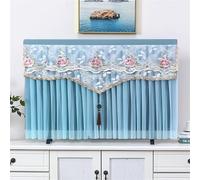 LVYUDS Bridal Suite Tv Display Protectors Full-Coverage Tv Cover Curved Flat-Screen Tv Enclosure Lace Decorative for 35-75in Breathable(40inch,A-green)