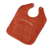LVYUDS Care Bibs for Adults Coral Velvet Feeding Adult Bibs for Elderly Women Men Waterproof Reusable Bibs for Seniors Face Washing(1pcs,Orange A)