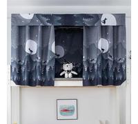 LVYUDS Cartoon Bunk Bed Curtains for Bottom Top Dormitory Decorative Loft Bed Curtains Polyester Blackout Bunk Bed Tent Dust-Proof Washable(Curtain*2,1.5M_L)