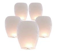 LVYUDS Chinese Paper Lanterns Make A Wish Floating Lanterns to Release in Sky DIY Doodling for Graduation Ceremonies Outdoor Camping(5pcs)