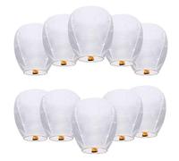 LVYUDS Chinese Paper Lanterns Make A Wish Floating Lanterns to Release in Sky DIY Doodling for Graduation Ceremonies Outdoor Camping(10pcs)
