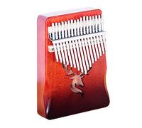 LVYUDS Colorful Solid Wood Kalimba, Mahogany Thumb Piano for Beginners, Finger Piano(D)