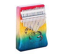 LVYUDS Colorful Solid Wood Kalimba, Mahogany Thumb Piano for Beginners, Finger Piano(F)