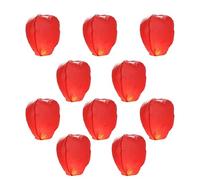 LVYUDS Colour Random Memory Lanterns to Release in Sky Simple to Use 10pcs Chinese Paper Lanterns for Lawn Weddings Gatherings(Red - 10pcs)