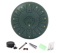 LVYUDS Cute And Simple Tongue Drum Set, 13 Inch Bear Pattern Handpan Drum Percussion Instrument, Steel Tongue Drum Set with Drum Kit(B)