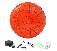 LVYUDS Cute And Simple Tongue Drum Set, 13 Inch Bear Pattern Handpan Drum Percussion Instrument, Steel Tongue Drum Set with Drum Kit(Orange)