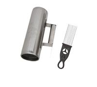 LVYUDS Cylindrical Metal Guiro Percussion Instruments, Professional Accompaniment Guira Instrument, Cone-shaped, with Scraper (Color : A)