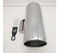 LVYUDS Cylindrical Metal Guiro Percussion Instruments, Professional Accompaniment Guira Instrument, Cone-shaped, with Scraper (Color : D)