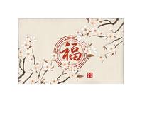 LVYUDS Elasticated Tv Cover Non-Slip Full-Coverage Tv Enclosure Heat Dissipation Tv Case Display Protectors Dust-Proof Lounge Area Universal(69-75 inch,White flowers)