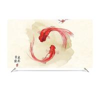 LVYUDS Half-Coverage Tv Cover Dust-Proof Waterproof Indoor Tv Enclosure Curved Flat-Screen Tv Protector Non-Slip for New Home Décor(24 inch (58 * 38cm),Carp)