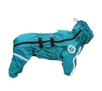 LVYUDS Large/Medium Dog Raincoat 4-Legged All-Inclusive Waterproof Dog Rain Jacket Park Beach Play Hiking Adjustable Neck Gaiter Waist Tow Hole Design(Blue,4XL+)