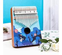 LVYUDS Log Kalimba, Various Styles Of Painted 17-tone Thumb Piano, A Cute Finger Piano For Girls/Children On Their Birthdays (Color : D)