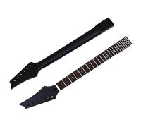 LVYUDS Matte Black Guitar Neck Replacement, 6 String 24 Fret Canadian Maple Electric Guitar Neck, Red Dot Fretboard