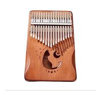 LVYUDS Moon Cat Kalimba, Log/Gradient Colour Model Portable Thumb Piano With Bag, Finger Piano (Color : A)