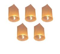 LVYUDS Party Chinese Lanterns Safe Paper Lanterns to Release in Sky with Pen Mark Your Wish Entrust Your Hopes for Festive Occasions(White,5pcs,1.2m)