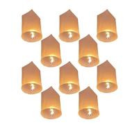 LVYUDS Party Chinese Lanterns Safe Paper Lanterns to Release in Sky with Pen Mark Your Wish Entrust Your Hopes for Festive Occasions(White,10pcs,1.2m)