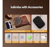 LVYUDS Single-board Simple Kalimba, 17-tone/21-tone Thumb Piano Suitable For Beginners, Black Walnut Finger Piano (Size : 17 keys)