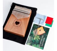 LVYUDS Solid Wood Kalimba Set, Solid Wood Color 17-tone Thumb Piano, Finger Piano Suitable For Beginners