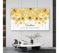 LVYUDS Stretch Full-Coverage Tv Cover Dust-Proof Breathable Tv Enclosure Machine Washable Tv Case Lcd Wall-Mounted Tabletop Curved Universal(65-70 inch,Sunflower)