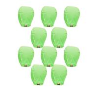 LVYUDS Thickened Paper Lanterns to Release in Sky for Festive Entertainment 10pcs Chinese Lanterns Portable Convey Your Thoughts(Green)