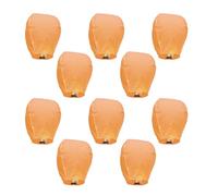 LVYUDS Thickened Paper Lanterns to Release in Sky for Festive Entertainment 10pcs Chinese Lanterns Portable Convey Your Thoughts(Orange)