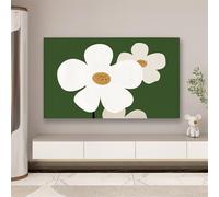 LVYUDS Tv Display Protectors Dust-Proof French Decorative Tv Cover Sun Protection 360° Full-Coverage Tv Protector Stretch for Flat Curved(40-45 inch,Flower L)
