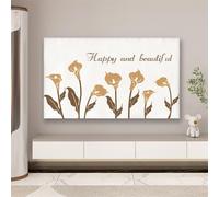 LVYUDS Tv Display Protectors Dust-Proof French Decorative Tv Cover Sun Protection 360° Full-Coverage Tv Protector Stretch for Flat Curved(40-45 inch,Flower D)