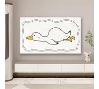 LVYUDS Tv Display Protectors Dust-Proof French Decorative Tv Cover Sun Protection 360° Full-Coverage Tv Protector Stretch for Flat Curved(76-85 inch,Duck)