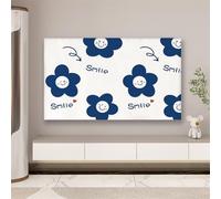 LVYUDS Tv Display Protectors Dust-Proof French Decorative Tv Cover Sun Protection 360° Full-Coverage Tv Protector Stretch for Flat Curved(32-39 inch,Flower E)