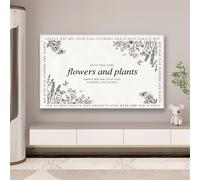 LVYUDS Tv Display Protectors Dust-Proof French Decorative Tv Cover Sun Protection 360° Full-Coverage Tv Protector Stretch for Flat Curved(46-50 inch,Flower C)