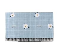 LVYUDS Versatile Tv Display Protectors Half-Coverage Tv Cover Dust-Proof Heat Dissipation Tv Enclosure No Need to Remove for Elderly(65 inch,White flower)