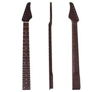 LVYUDS Wenge Guitar Neck, 24 Frets 2.2 Inches Wide Electric Guitar Necks, Leaf Shank Guitar Neck Assembled Diy Guitar Parts