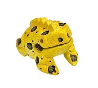 LVYUDS Wooden Frog Guiro Instrument, Wood Carving Frog Sound Musical with Stick, Cute Frog Shape Gifts Croaking Instrument (Color : Yellow)
