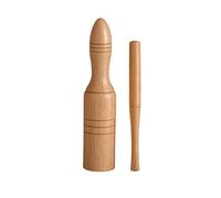 LVYUDS Wooden Single-tube Guiro Instrument, Oak Guira Music Teaching Aid Percussion Instrument Sounding Instrument (Color : A-XL)